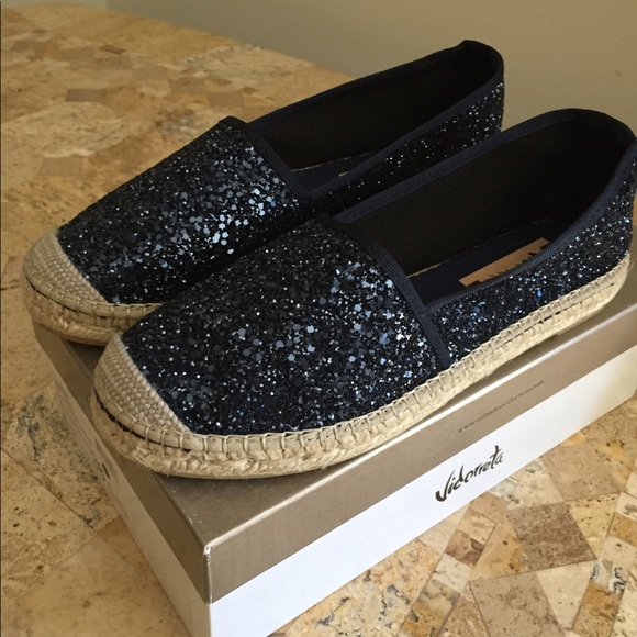 Vidorreta Sparkly Glitter Navy Espadrilles Size 8 - Picture 8 of 8
